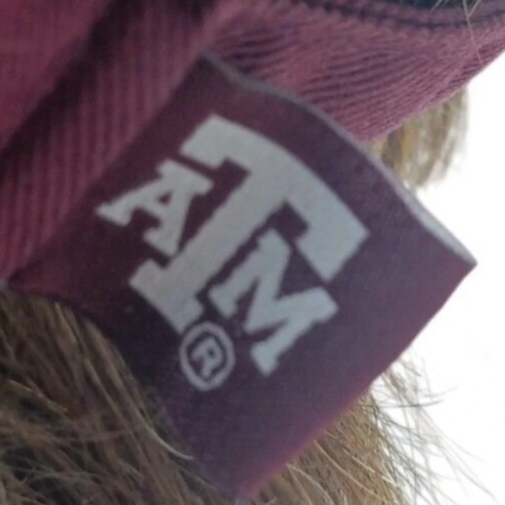 Texas A&M Hat Cap Adjustable Strap Aggies unstructured Hat Cap Maroon White Logo
